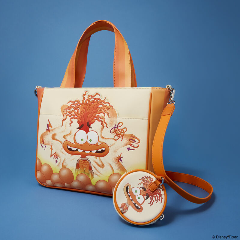 Inside Out 2 Anxiety Glow Tote Crossbody Bag with Coin Bag, , hi-res view 3